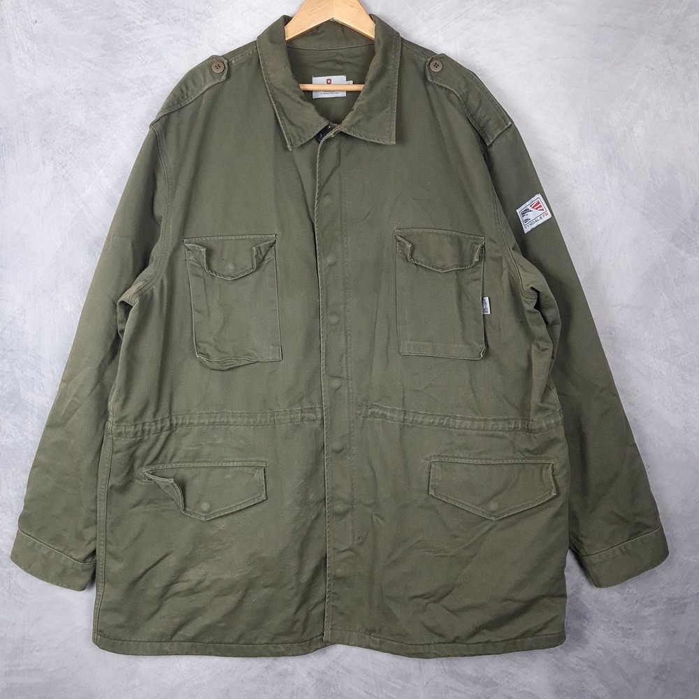 Tyndale Jacket Mens 3XL Green Canvas Flame Resistant FR Field Coat Workwear USA